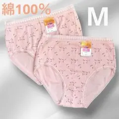 綿100% ショーツ　スキャンティ　レディース　パンティー　M 2枚