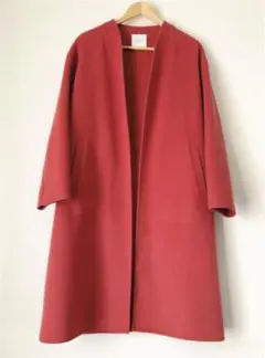 【美品】スピックアンドスパン ダブルフェイススタンド ノーカラーコート