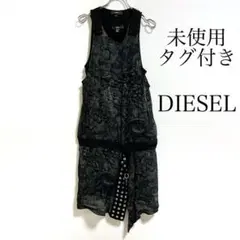未使用タグ付き DIESEL Mサイズ グラフィックスリーブレスワンピース