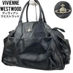 ✨美品 ヴィヴィアンウエストウッド ハンドバッグ オーブ 黒 手提げ レザー