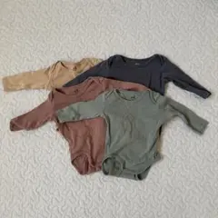 H&M オーガニックコットン ロンパース 4色セット