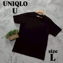 【UNIQLO U】 ユニクロユー （L） 半袖Tシャツ ブラック