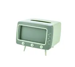 テレビ型 ティッシュケース＆スマホスタンド グリーン