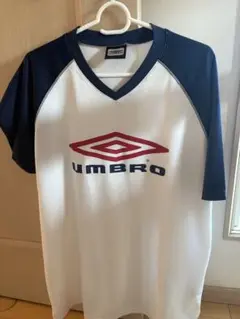 UMBRO メッシュ Vネック シャツ ホワイト/ネイビー