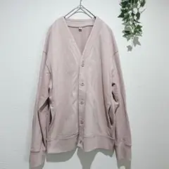【ユニクロ】スウェットカーディガン ピンク Mサイズ 341-462199
