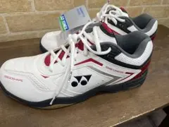 【美品】YONEX パワークッション630 ホワイト/レッド 26.5cm