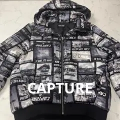 CAPTURE ダウンジャケット グラフィックプリント サイズL