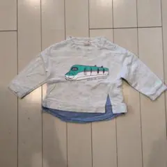 プティマイン　新幹線　はやぶさ　Tシャツ スウェット　90