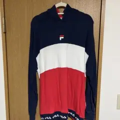 FILA パーカー XL ネイビー/ホワイト/レッド