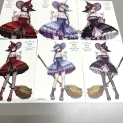 hwara様　女の子ステッカー　魔女　6枚　バラ売り可能