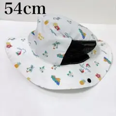 水泳ハット プール帽子 ホワイト 海水浴 川遊び 男の子54cm バケットハット