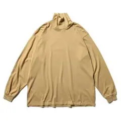 auralee LUSTER PLAITING HI NECK L/S TEE
