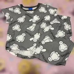 ベイマックス　パジャマ　100cm 半袖　総柄　グレー