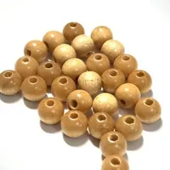 No.1803 ◆木丸玉ビーズ◆ 28個セット