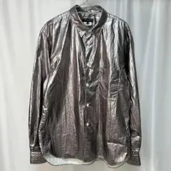 【21ss】コムデギャルソンオムプリュス シルバープリント ナイロンシャツ