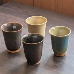 陶芸　茶道具　上野焼　香春徹山窯　山岡徹山　玉露茶器揃【宝瓶•湯冷まし•湯呑み】 上野焼香春徹山