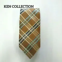 美品 KEN COLLECTION チェック柄 ネクタイ シルク