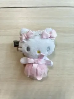 白猫バレリーナ　キティ　ヘアクリップ