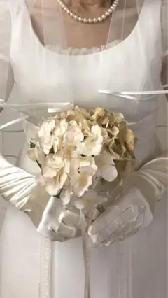 ウエディングミニブーケ ハンドメイド 紫陽花