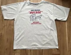 アメリカ ホットドッグ 古着 USA tee 男女OK 両面プリント☆