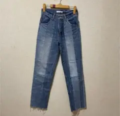 MOUSSY パッチワークデニムパンツ