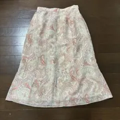 KORET コレット❗️ロングスカート　ミモレ丈　ペイズリー柄　薄地　M
