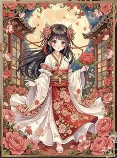 【訳あり】クロスステッチキット（古風少女）