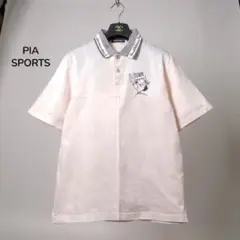 PIASPORTS ポロシャツ ピンク 刺繍 半袖 綿 90sヴィンテージ