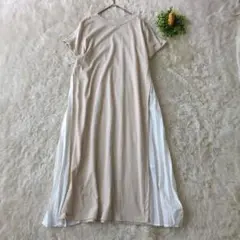 KHALITA サイドプリーツワンピース　Aライン　カットソー　Mサイズ　人気