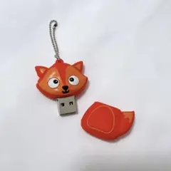 USB ポータブルフラッシュドライブ 16GB きつね 2.0