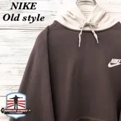 《希少カラー》ナイキ NIKE☆パーカー XL ブラウン アイボリー P569