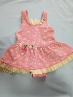スーリー　女の子用花柄水着 90cm ピンク