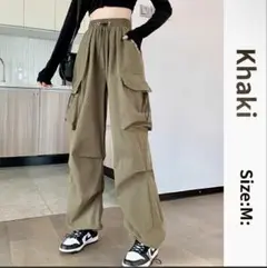 カーゴパンツ パラシュートパンツ ブラック ダンス レディース ストリート M