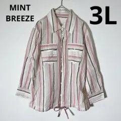 【極美品】MINT BREEZE サイズ15(3L)シャツ　ピンク
