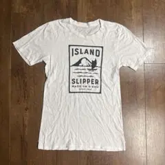 00s USA製 ISLAND SLIPPER ホワイトTシャツプリントMサイズ