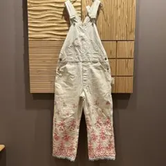 ROUNDHOUSE ラウドハウス　オーバーオール　生成り刺繍メイドインUSA