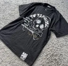 LIPSTAR スカルプリント半袖Tシャツ黒2新品