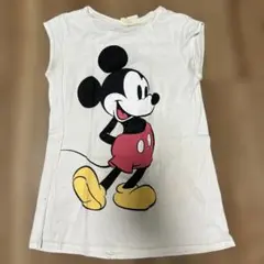 ZARA kids150ミッキーマウス ノースリーブタンクトップチュニックタイプ