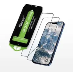 そ　iPhone 15 用 ガラスフィルム ガイド枠一体型　引っぱるだけ