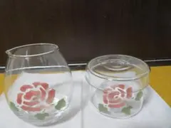 マニー ガラス製ピッチャー？と容器2点セット