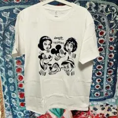 薬物愛 ティーシャツ 半袖 メンズ ヴィンテージリプリント L XL 白
