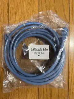 【新品未使用】LANケーブル 3m LIU-30-FJ6 青