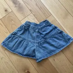 GU デニムティアードキュロット