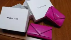 バレンシアガ キーケース ミニ財布 2点セット 小銭入れ コインケース ピンク