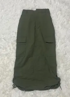 y/m タイトカーゴスカート カーキ