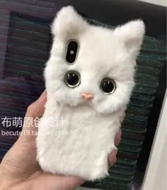【新品未使用】白 猫 動物 アニマル iPhone14ケース カバー