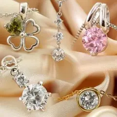 CZダイヤネックレス5本セット☆新品送料無料