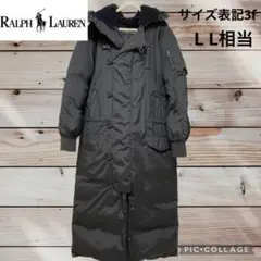 ラルフローレン ロングダウンコート フード、ムートン