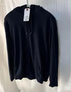 ③UNIQLO エアリズム　フルジップパーカー　紺色　【　L　】