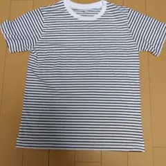 白と黒のストライプ 半袖Tシャツ LLサイズ しまむら